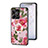 Funda Bumper Silicona Gel Espejo Flores Carcasa S01 para Realme C53