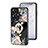 Funda Bumper Silicona Gel Espejo Flores Carcasa S01 para Realme C55