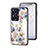 Funda Bumper Silicona Gel Espejo Flores Carcasa S01 para Realme C55