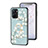 Funda Bumper Silicona Gel Espejo Flores Carcasa S01 para Realme V30 5G