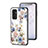 Funda Bumper Silicona Gel Espejo Flores Carcasa S01 para Samsung Galaxy F13 4G