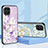 Funda Bumper Silicona Gel Espejo Flores Carcasa S01 para Samsung Galaxy M53 5G