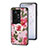 Funda Bumper Silicona Gel Espejo Flores Carcasa S01 para Vivo iQOO 11 5G