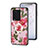 Funda Bumper Silicona Gel Espejo Flores Carcasa S01 para Vivo iQOO Neo7 5G