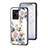 Funda Bumper Silicona Gel Espejo Flores Carcasa S01 para Vivo iQOO Z6x