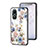 Funda Bumper Silicona Gel Espejo Flores Carcasa S01 para Vivo Y02S