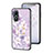 Funda Bumper Silicona Gel Espejo Flores Carcasa S01 para Vivo Y02S