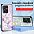 Funda Bumper Silicona Gel Espejo Flores Carcasa S01 para Vivo Y22