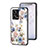 Funda Bumper Silicona Gel Espejo Flores Carcasa S01 para Xiaomi Redmi Note 12 Pro 5G