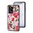 Funda Bumper Silicona Gel Espejo Flores Carcasa S01 para Xiaomi Redmi Note 12 Pro 5G