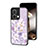 Funda Bumper Silicona Gel Espejo Flores Carcasa S01 para Xiaomi Redmi Note 13 5G