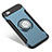 Funda Bumper Silicona Mate con Anillo de dedo Soporte para Apple iPhone 5 Azul