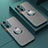 Funda Bumper Silicona Transparente con Magnetico Anillo de dedo Soporte T01 para Xiaomi Mi 11i 5G