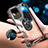 Funda Bumper Silicona Transparente Espejo 360 Grados con Magnetico Anillo de dedo Soporte AM1 para Realme 8 5G