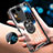 Funda Bumper Silicona Transparente Espejo 360 Grados con Magnetico Anillo de dedo Soporte AM1 para Vivo V27 Pro 5G