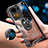 Funda Bumper Silicona Transparente Espejo 360 Grados con Magnetico Anillo de dedo Soporte AM1 para Vivo Y35m 5G