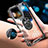 Funda Bumper Silicona Transparente Espejo 360 Grados con Magnetico Anillo de dedo Soporte AM1 para Vivo Y55s 5G