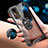 Funda Bumper Silicona Transparente Espejo 360 Grados con Magnetico Anillo de dedo Soporte AM1 para Vivo Y72 5G