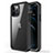 Funda Bumper Silicona Transparente Espejo 360 Grados para Apple iPhone 12 Pro Negro