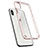 Funda Bumper Silicona Transparente Espejo 360 Grados para Apple iPhone X Rosa