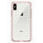 Funda Bumper Silicona Transparente Espejo 360 Grados para Apple iPhone X Rosa