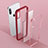 Funda Bumper Silicona Transparente Espejo 360 Grados T08 para Apple iPhone Xs Max Rojo