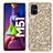 Funda Bumper Silicona y Plastico Carcasa Frontal y Trasera 360 Grados Bling-Bling para Samsung Galaxy M51