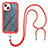 Funda Bumper Silicona y Plastico Carcasa Frontal y Trasera 360 Grados con Acollador Cordon Lanyard para Apple iPhone 14