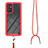 Funda Bumper Silicona y Plastico Carcasa Frontal y Trasera 360 Grados con Acollador Cordon Lanyard para Samsung Galaxy S23 FE 5G