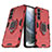 Funda Bumper Silicona y Plastico Mate Carcasa con Magnetico Anillo de dedo Soporte A01 para Samsung Galaxy S21 Plus 5G