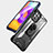 Funda Bumper Silicona y Plastico Mate Carcasa con Magnetico Anillo de dedo Soporte J01S para Samsung Galaxy A22 4G