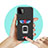 Funda Bumper Silicona y Plastico Mate Carcasa con Magnetico Anillo de dedo Soporte J01S para Samsung Galaxy A22 5G