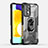 Funda Bumper Silicona y Plastico Mate Carcasa con Magnetico Anillo de dedo Soporte J01S para Samsung Galaxy A52 4G