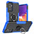 Funda Bumper Silicona y Plastico Mate Carcasa con Magnetico Anillo de dedo Soporte J01X para Samsung Galaxy Quantum4 5G