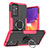 Funda Bumper Silicona y Plastico Mate Carcasa con Magnetico Anillo de dedo Soporte J01X para Samsung Galaxy Quantum4 5G