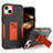 Funda Bumper Silicona y Plastico Mate Carcasa con Magnetico Anillo de dedo Soporte J03S para Apple iPhone 14