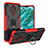 Funda Bumper Silicona y Plastico Mate Carcasa con Magnetico Anillo de dedo Soporte JX1 para Nokia C30