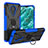 Funda Bumper Silicona y Plastico Mate Carcasa con Magnetico Anillo de dedo Soporte JX1 para Nokia C30