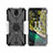 Funda Bumper Silicona y Plastico Mate Carcasa con Magnetico Anillo de dedo Soporte JX2 para Nokia C100