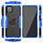 Funda Bumper Silicona y Plastico Mate Carcasa con Magnetico Anillo de dedo Soporte JX2 para Samsung Galaxy A12