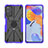 Funda Bumper Silicona y Plastico Mate Carcasa con Magnetico Anillo de dedo Soporte JX2 para Xiaomi Redmi Note 11 Pro 5G