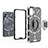 Funda Bumper Silicona y Plastico Mate Carcasa con Magnetico Anillo de dedo Soporte KC1 para Nothing Phone 2