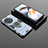 Funda Bumper Silicona y Plastico Mate Carcasa con Magnetico Anillo de dedo Soporte KC1 para OnePlus 11R 5G