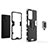 Funda Bumper Silicona y Plastico Mate Carcasa con Magnetico Anillo de dedo Soporte KC1 para Xiaomi Mi 11T 5G