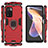 Funda Bumper Silicona y Plastico Mate Carcasa con Magnetico Anillo de dedo Soporte KC1 para Xiaomi Redmi Note 11 Pro+ Plus 5G