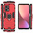 Funda Bumper Silicona y Plastico Mate Carcasa con Magnetico Anillo de dedo Soporte KC1 para Xiaomi Redmi Note 11T Pro+ Plus 5G