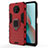 Funda Bumper Silicona y Plastico Mate Carcasa con Magnetico Anillo de dedo Soporte KC1 para Xiaomi Redmi Note 9 5G