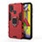 Funda Bumper Silicona y Plastico Mate Carcasa con Magnetico Anillo de dedo Soporte KC2 para Samsung Galaxy M31 Prime Edition