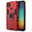 Funda Bumper Silicona y Plastico Mate Carcasa con Magnetico Anillo de dedo Soporte KC2 para Xiaomi Redmi 9 Activ