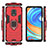 Funda Bumper Silicona y Plastico Mate Carcasa con Magnetico Anillo de dedo Soporte KC2 para Xiaomi Redmi Note 9 Pro Max